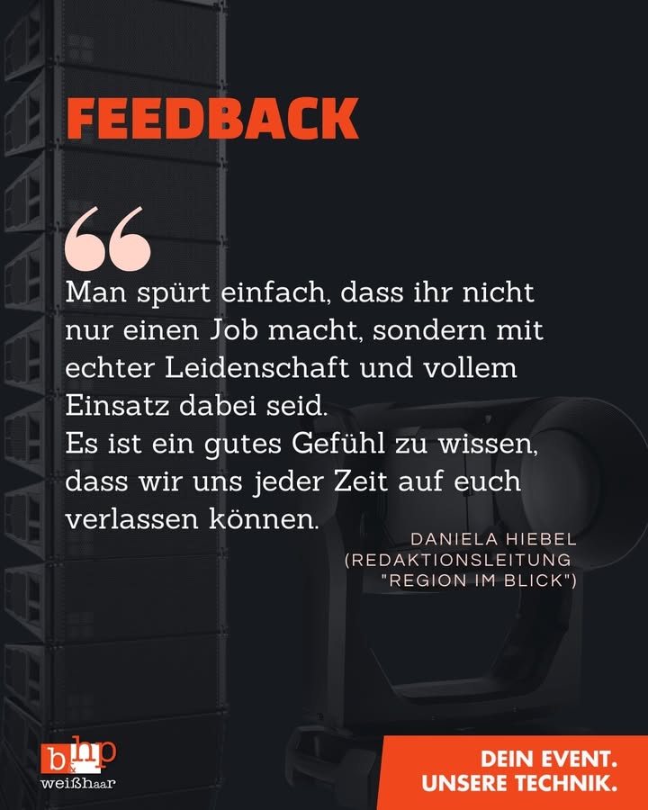 Vielen Dank an Daniela Hiebel für dieses schöne Feedback über unsere Arbeit. Überzeugt euch selber von unserer Leidenschaft für