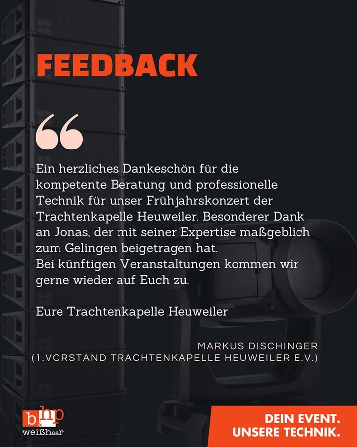 Wir bedanken uns bei Markus Disc