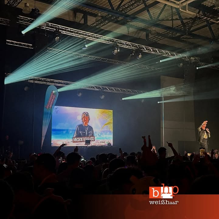 B&amp;HP Weißhaar Veranstaltungstechnik stattet Mallorca Party in der Volksbankmesse in Balingen aus Im Auftrag von unserem Partner Artmedia